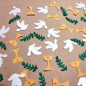 Confeti de Pascua para mesa, decoración para fiestas de Pascua, confeti para fiestas, confeti de primavera, ceremonias religiosas, decoración para primera comunión, bautismo