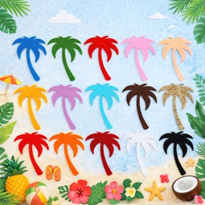 Felt Palm Tree Die Cuts, Tropical Craft Supplies