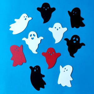 Cartulina Fantasmas 7 cm/2,75 pulgadas Recortes espeluznantes para Halloween Recortes de fantasmas Decoración espeluznante Fiesta de Halloween Manualidad de fantasmas Fantasmas de Halloween