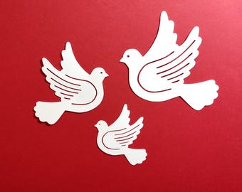 Cardstock Dove Die Cut Craft Supplies Pigeon Craft Projects Peace Dove Ornament Cardstock Dove Home Decor Wedding Decor Paper Dove Easter