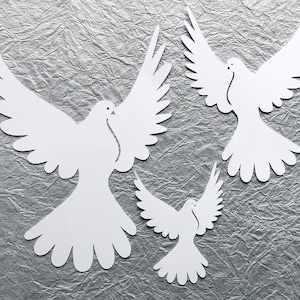 Karton Taube sterben weiße Taube Papier Handwerk Friedenstaube Ornament Taube Wohnkultur Taube Ostern Heiliger Geist Dekor Taufe Taube Katechismus