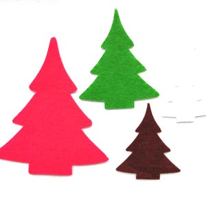 Weihnachtsbaum Filz Bastelbedarf Weihnachtsbaum Nähen Handwerk Projekte Filz Baum Dekor | 4 Größen | 13 Farben Filz sterben geschnittene Weihnachten