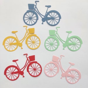 Embellissements de carte de bicyclette découpés | Découpe de bicyclette | ScrapBooking | Papier découpé pour bicyclette | Papier cartonné Vélo
