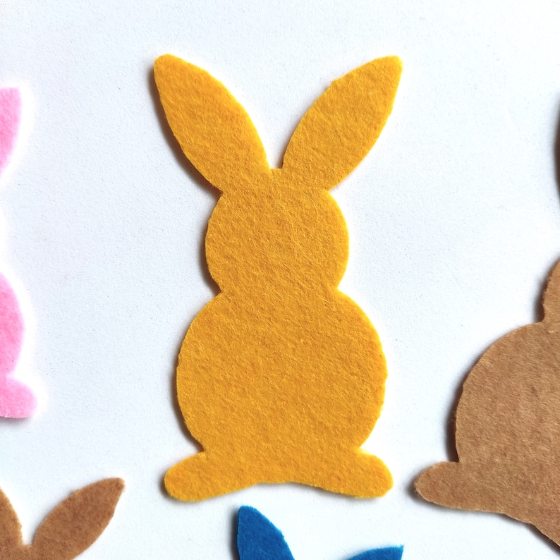 Easter Bunny Cutouts Die Cut Felt Bunny Rabbit Easter Bunny Applique