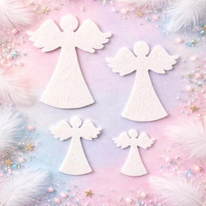Adornos de ángeles de fieltro - Decoración celestial, suministros para manualidades