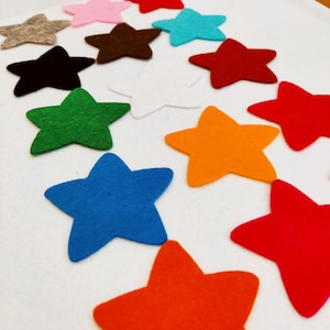 4cm 6cm 8cm Felt Stars Die Cut Felt Craft Supplies Stars for Sewing Craft Projects Many Colours Available Stars Decor