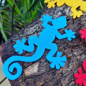 Felt Gecko Die-Cut Craft Supplies Gecko Sewing Craft Projects Felt Gecko Decor Animal Decor Felt Gecko Applique Decor Quiet book