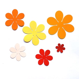 カードストックの花の切り抜き (25) 紙の花の形 DIY 花の切り抜き DIY 花 DIY カードの花 - 花 3