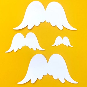 Alas de ángel Recortes de cartulina Suministros para manualidades Proyectos de manualidades con alas Adornos de alas de ángel Cartulina Decoración del hogar Pascua Bautismo Primera comunión
