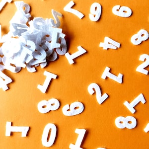 Felt Numbers 2 cm/0,79&quot; Numbers For Sewing Craft Projects Die Cut Craft Supplies Felt Numbers for School Felt Ornament Pattern