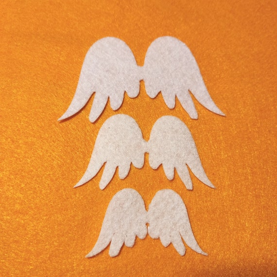 Large Angel Wings, 10 Pack, 6 Colours to Choose From, Appliques for  Christmas Crafts and Cards New Sparkly Material 