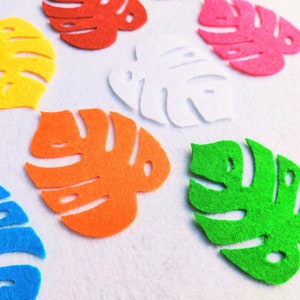 Die Cut Felt Leaf Felt Craft Supplies Tropical Leaves Handmade Sewing Craft Projects Monstera Leaves Felt Garland Decor Ornament Bouquet