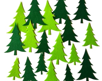 Felt Pine Tree Felt Craft Supplies Christmas Tree Sewing Craft Projects Felt Tree Decor Felt Die Cut Christmas Felt Tree Felt Board
