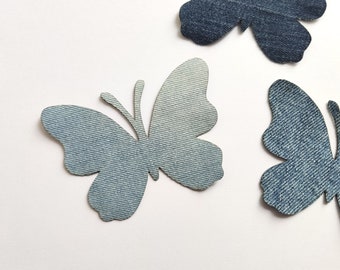 DDP | Fjärilsapplikationer i denim, återvunna DIY-pysselutklipp