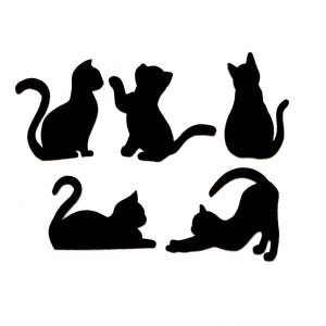 Feutre découpé à l'état de chats, Fournitures créatives 10 cm 3,94 po., Projets créatifs de couture de chats, Décoration de chats en feutre, Applique en feutre de chats, Chat noir