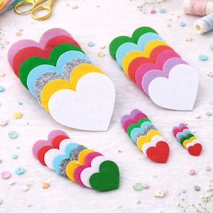 Felt Heart Die Cut Felt | Valentine Day Hearts