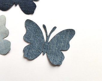 DDP | Fjärilsapplikationer i denim, utskärningar av återvunnet tyg