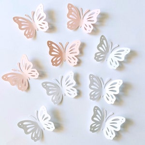 Papier cartonné papillons découpés 4 tailles Fournitures créatives papillons ornement Papier cartonné papillons Décoration d'intérieur Mariage Découpes de papillons