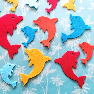 Felt Dolphin Die-Cut Felt Fish Craft Supplies Sewing Craft Projects Decor Felt Fish Applique Quiet Book Little Dolphin Cutout Dolphin Felt