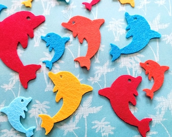 Felt Dolphin Die-Cut Felt Fish Craft Supplies Sewing Craft Projects Decor Felt Fish Applique Quiet Book Little Dolphin Cutout Dolphin Felt
