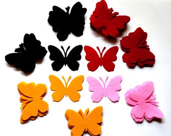 Felt Butterflies Felt Die Cut Craft Supplies Butterflies for Sewing Craft Projects  Butterfly Wedding Ornament for Sewing Quiet book