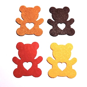 Felt Bear Die Cuts, Sewing Craft Supplies, Teddy Bear Decor