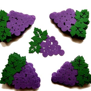 Decorazione a forma di vite in feltro: simboli eucaristici pasquali, artigianato religioso