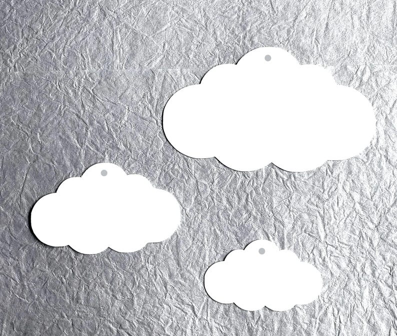 Cardstock Cloud Cutouts With Hole for Hanging Cloud Die Cut White Cloud ...