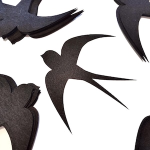 Wykrojnik z filcu w kształcie jaskółki | Ozdoby w kształcie ptaków