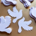 Dove Die Cut Cardstock Craft Supplies Pigeon Craft Projects Peace Dove Ornament Cardstock Dove Home Decor Easter Decor Dove Easter Baptism product logo
