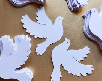 Die Cut Cardboard Dove Craft Supplies Pigeon Craft Projects Peace Dove Ornament Cardboard Dove Home Decor Easter Decor Dove Easter Baptism