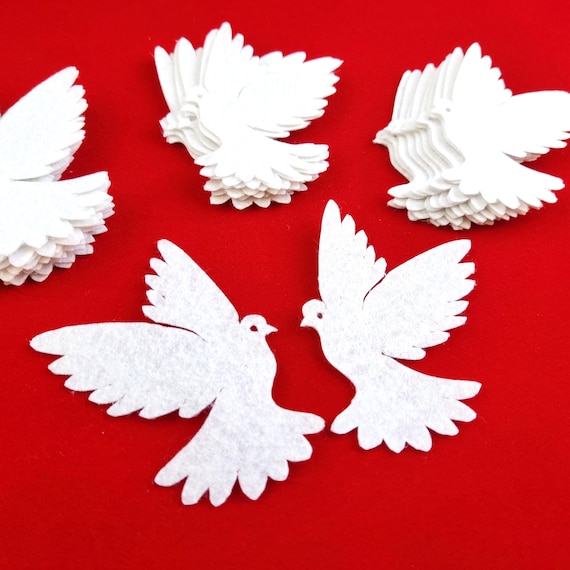 フェルトの鳩のダイカット：クラフト用品、平和のシンボルの装飾 