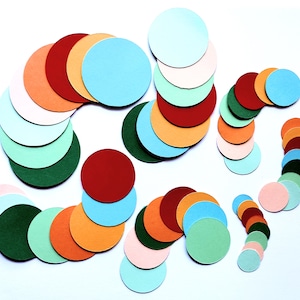 Círculos de Cartulina / Tamaños Desde 0,5 cm hasta 4,5 cm / Círculos de Cartulina / Formas de Cartulina para Manualidades Círculos de Papel Troquelados Círculos Pequeños