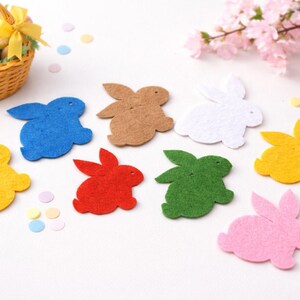 Aplique de conejito de fieltro, guirnalda de Pascua para manualidades