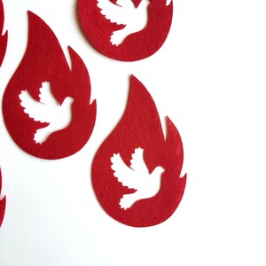 Felt Pentecost Flame Holy Spirit Ornament Religious Decor Spiritual ...