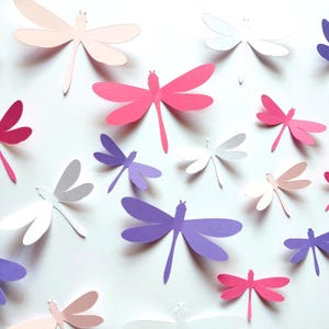 Papier cartonné libellule découpé 3 tailles Fournitures créatives ornement libellule Papier cartonné libellule décoration mariage libellule découpes papier libellule