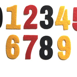 Felt Numbers 4 cm/1,57&quot; Numbers For Sewing Craft Projects Die Cut Craft Supplies Felt Numbers for School Felt Ornament Pattern