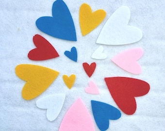 Troqueles de corazones de fieltro, suministros de costura y manualidades, corazones de San Valentín