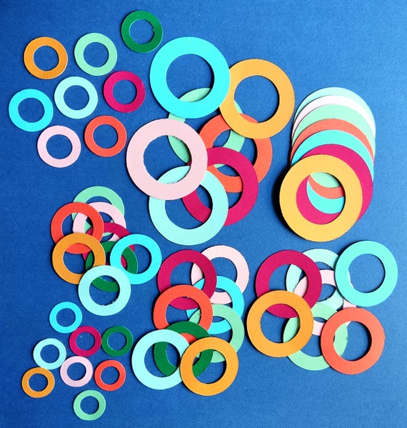 Cardstock Die Cut Circles | Sizes From 1,5cm to 4,5cm | Cardstock Circle Border | Cardstock Shapes for Crafts Paper Circles Frame