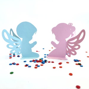 Papier cartonné découpé petits anges pour baptême décoration de baptême décorations de fête décoration de table de première communion