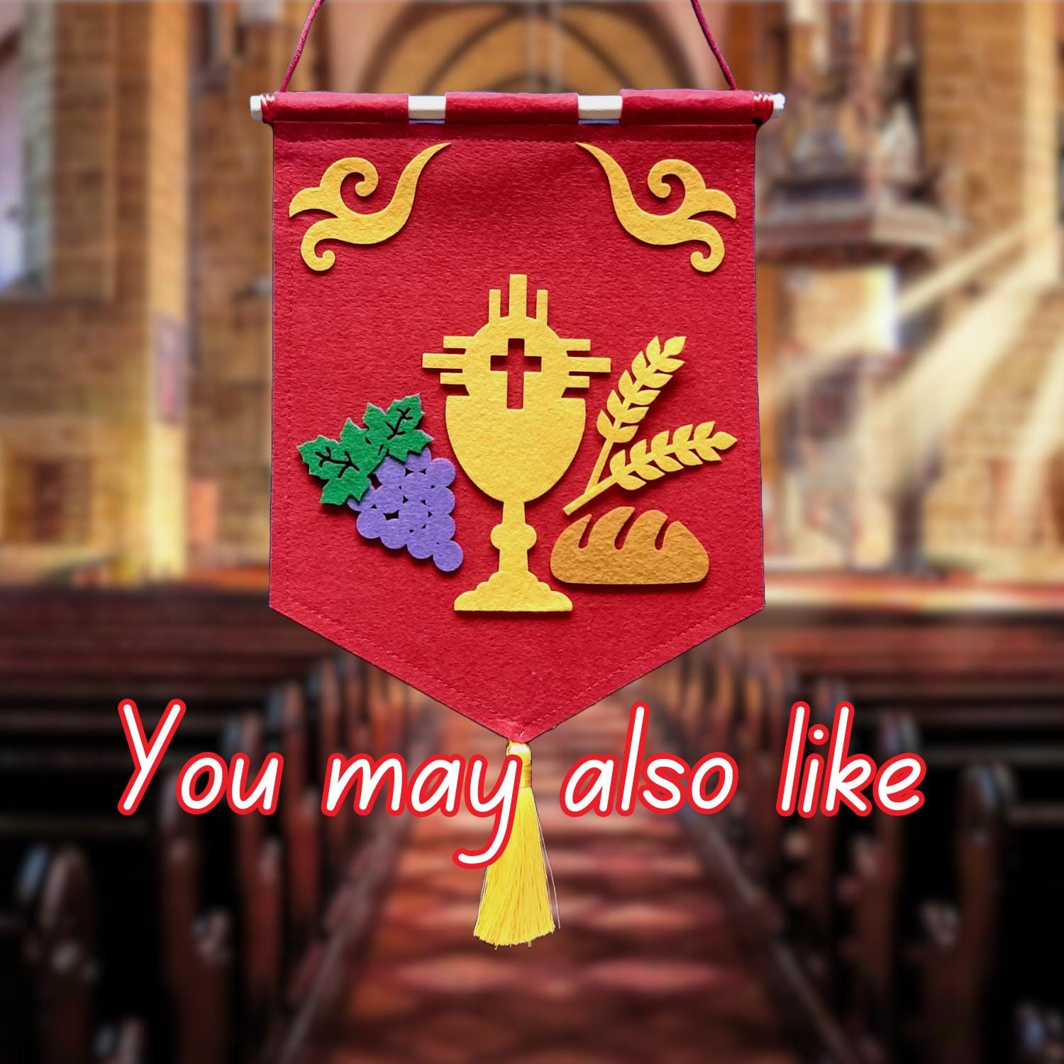 DDP | Felt Pentecost Banner: Flame & Holy Spirit, Church Decor - Etsy