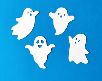 Cardstock Ghosts 12cm/4,72inch Spooky Halloween  Cutouts Ghost Cutouts Spooky Decor Halloween Party Ghost Craft Halloween Ghosts