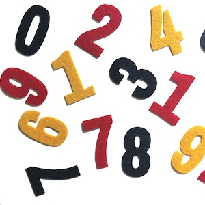 Felt Numbers 8 cm/3,15&quot; Numbers For Sewing Craft Projects Die Cut Craft Supplies Felt Numbers for School Felt Ornament Pattern