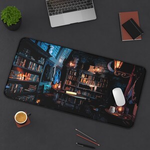 Secret Room desk pad, fantasy keyboard and mouse pad, mystical mouse pad, desk accessories, dark desk pad