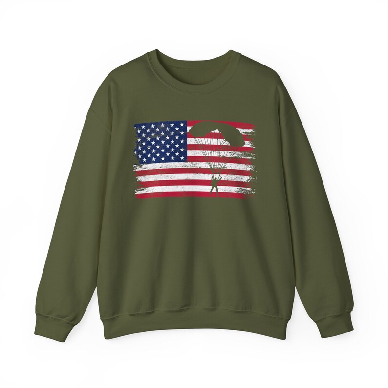 Destiny US Flag Sweatshirt in Royal Navy
