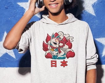 Anime Hoodie, Perfect Gifts for Him and Her, Cute Fox Hoodies, 9-Tailed Fox Designs, and More Nihon-Inspired Manga Apparel