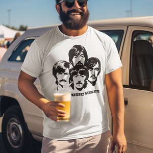 Get into Beatlemania with our retro t-shirt. A must for fans of 70s music and vintage style