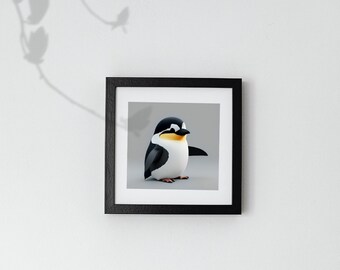 Penguin Wall Art- AI Generated image-Instant Download