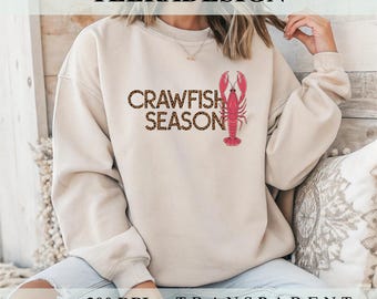 Crawfish Season Preppy PNG – Cute Crawfish Sublimation Design | Preppy Tee Graphic for Men & Women