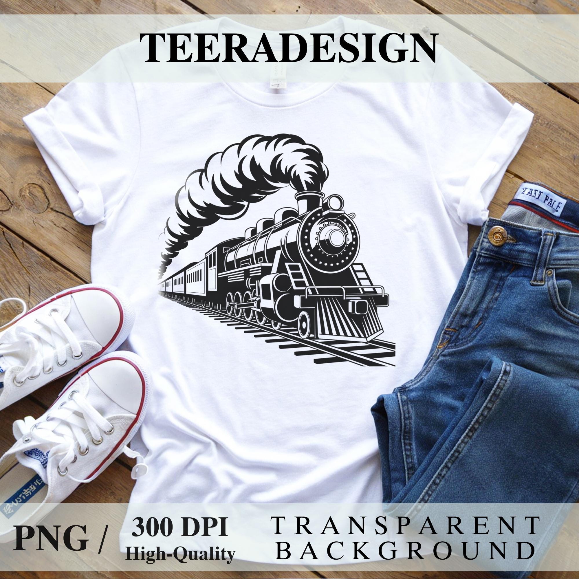 Vintage Train PNG – Locomotive Clipart | Railway Sublimation Design ...